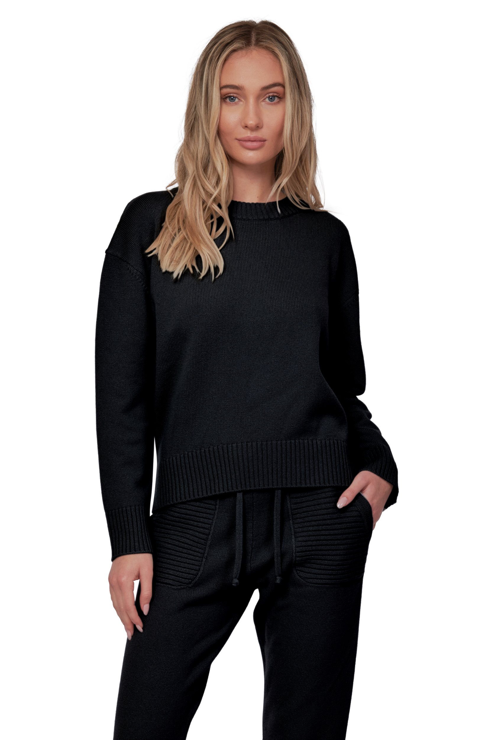 Onyx Cashmere Crewneck