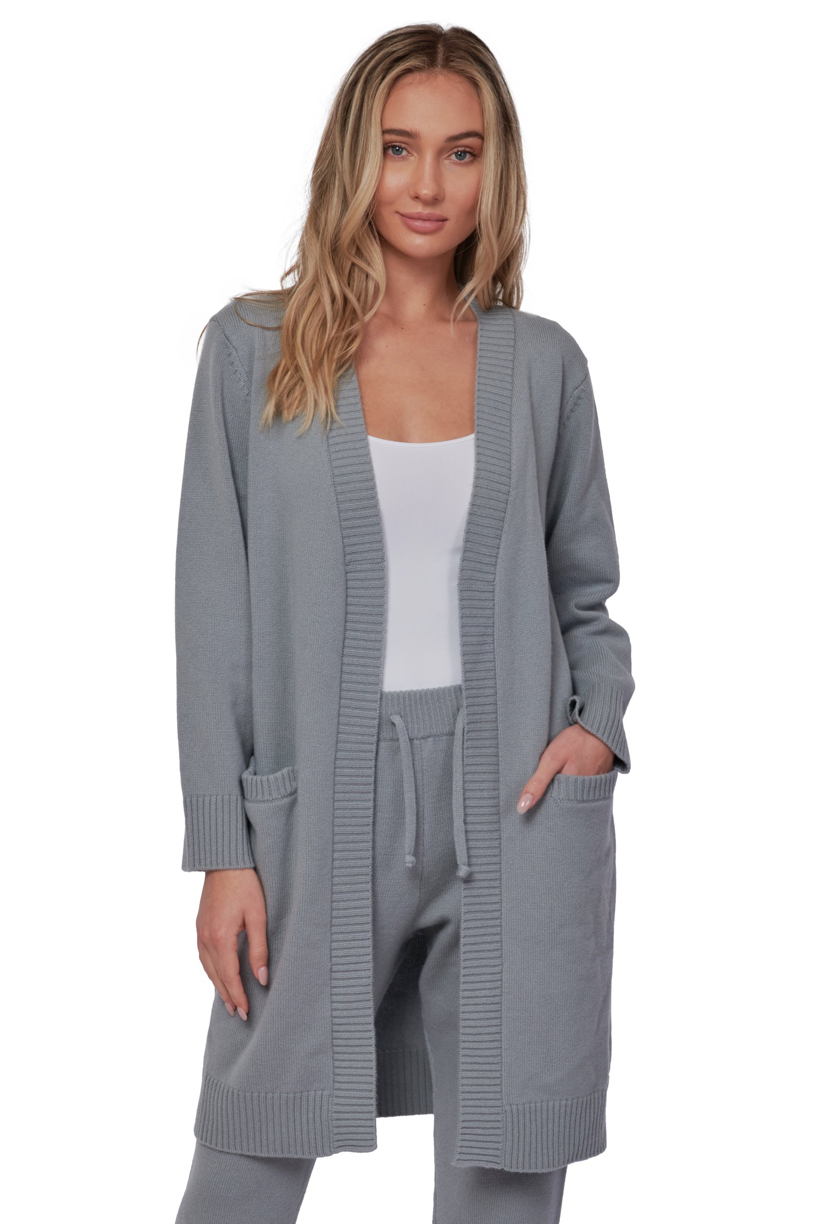 Stone Cashmere Duster