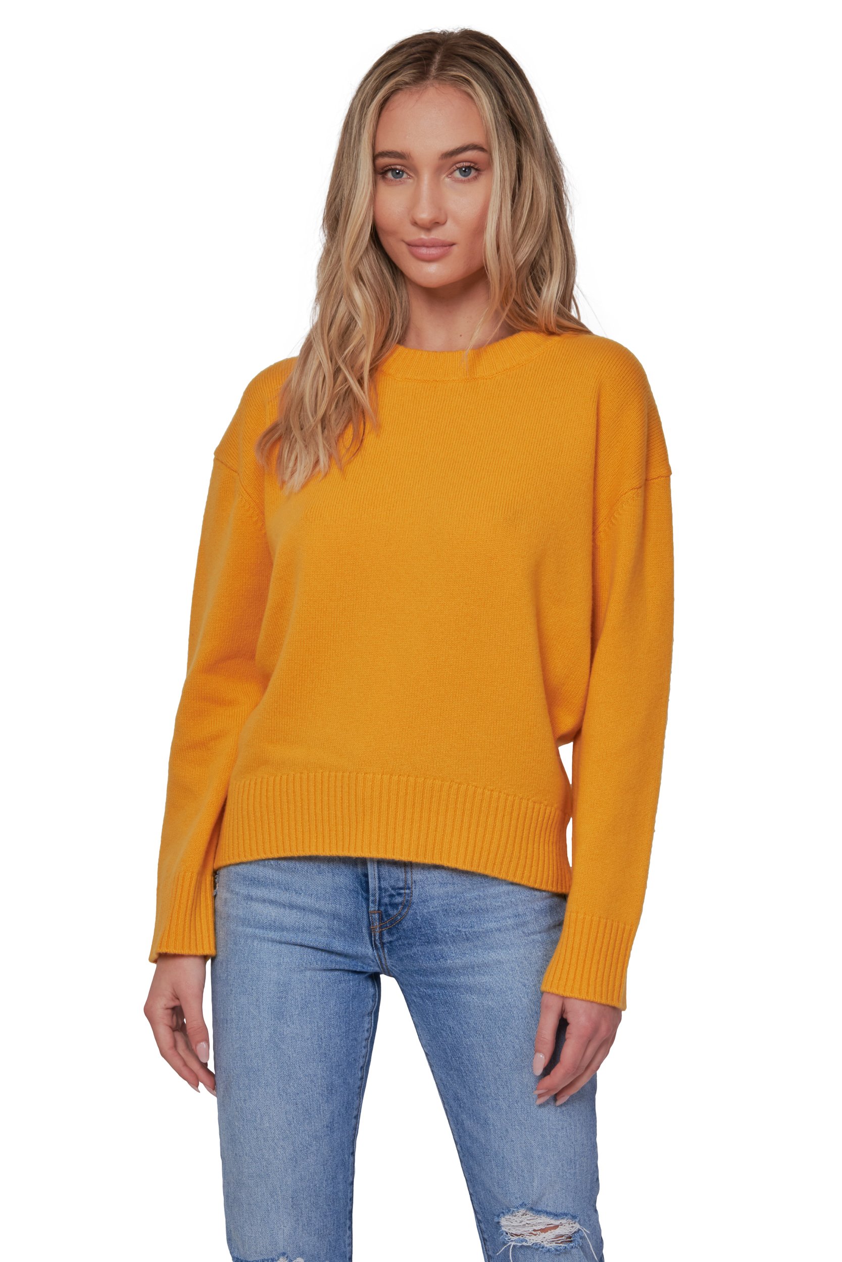 Marigold Cashmere Crewneck